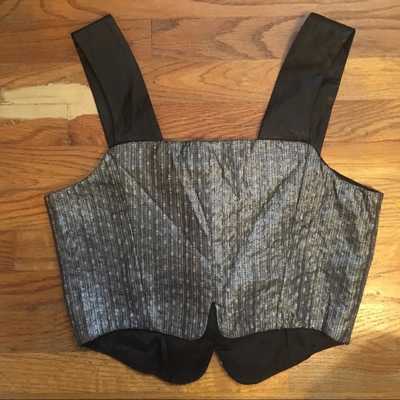 Whitney Eve Lucille Vest SZ 8 NWT Metallic Silver - Picture 4 of 5